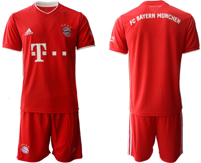 Men 2020-2021 club Bayern Munich home red Soccer Jerseys->bayern munich jersey->Soccer Club Jersey